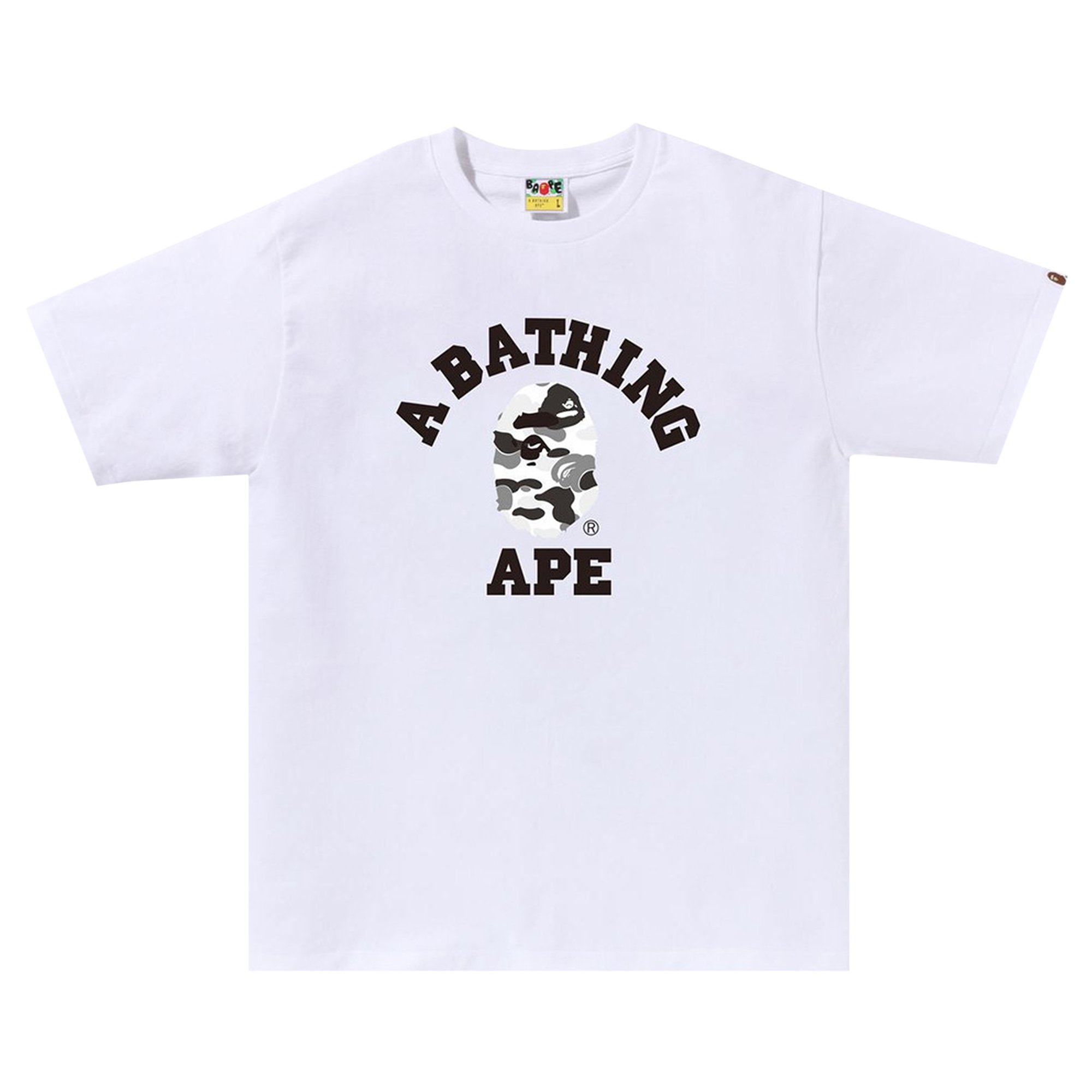 Камуфляжная футболка BAPE ABC Белый/Серый камуфляжная футболка bape abc черный розовый