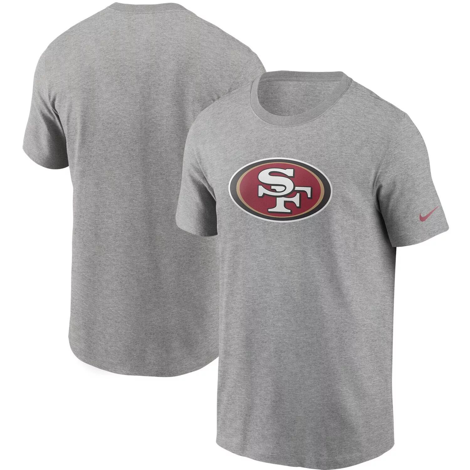 

Мужская серая футболка с логотипом Nike Heathered San Francisco 49ers Primary, Серый
