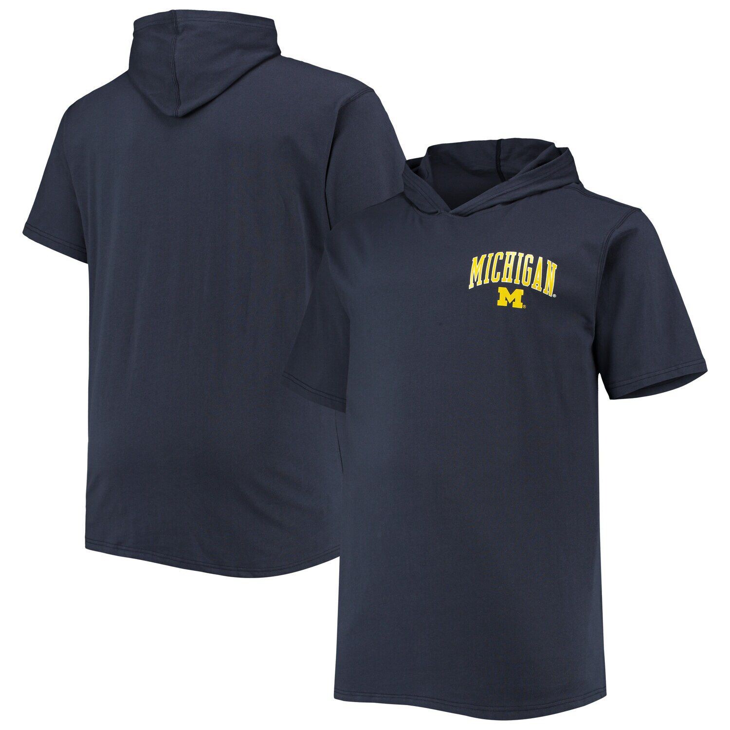 

Мужская темно-синяя футболка с капюшоном Michigan Wolverines Big & Tall Team