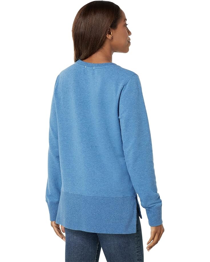 

Толстовка L.L.Bean Bean's Cozy Split Hem Sweatshirt, цвет Marine Blue Heather