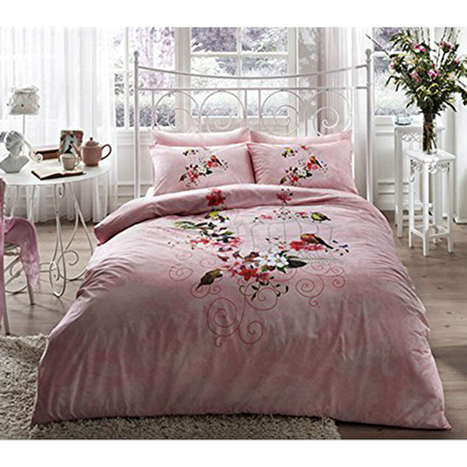 

Tac Double Ranforce Pink Комплект постельного белья Dusler V1 Розовый
