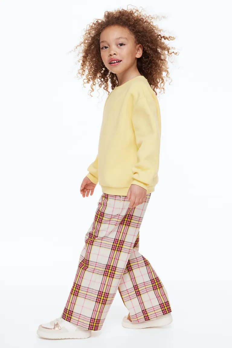 

Широкие брюки на резинке H&M, белый