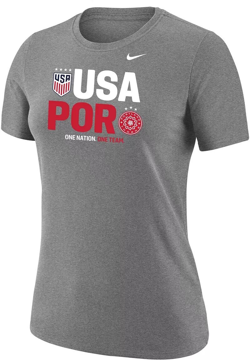 

Женские кроссовки Nike Portland Thorns — серая футболка USWNT Collab