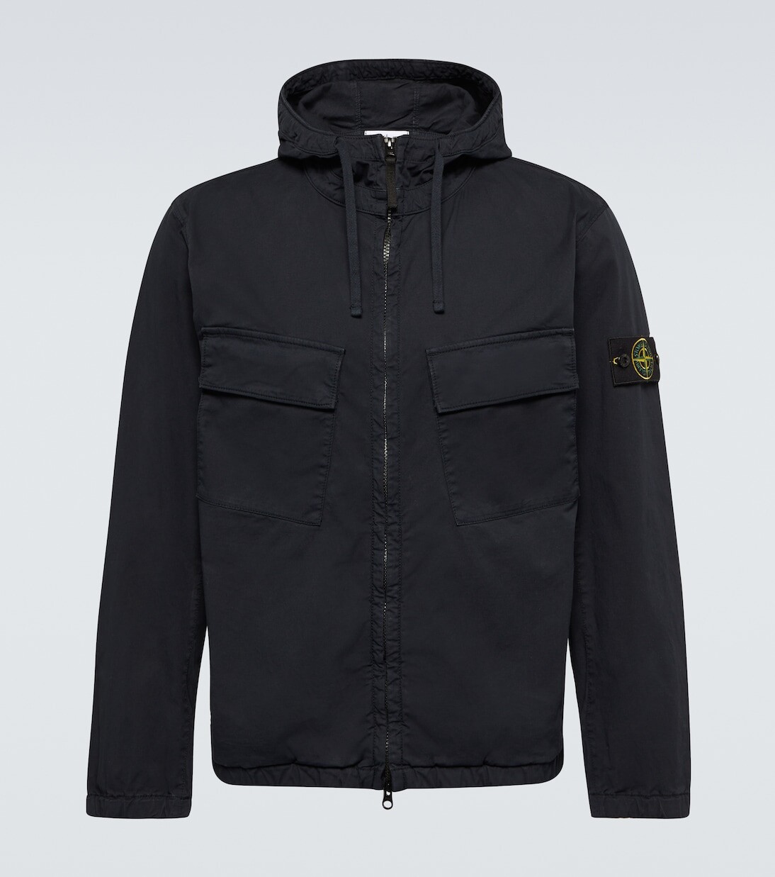 Куртка compass из смесового хлопка Stone Island, синий рубашка поло из смесового хлопка stone island синий