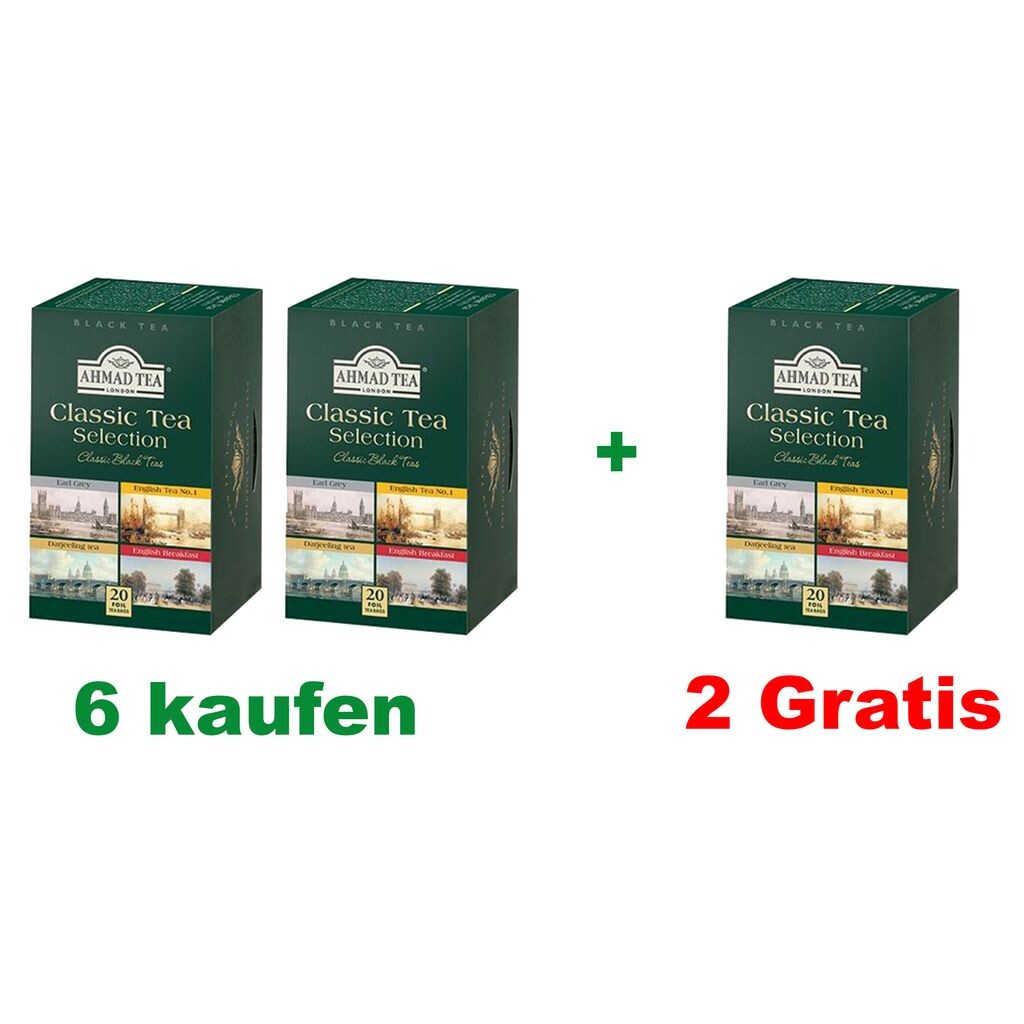 

Классический чай Ahmad Black Tea Selection 6+2 Акция Ahmad Tea