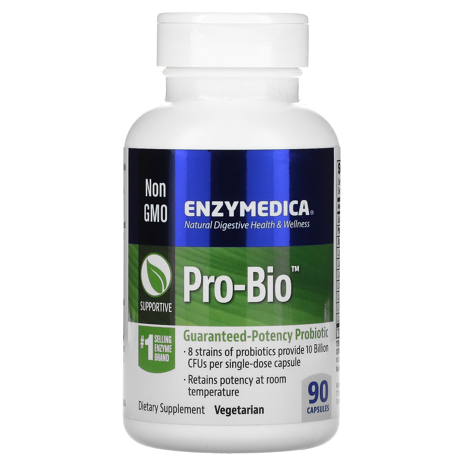 

Pro-Bio, пробиотик гарантированного действия, 90 капсул, Enzymedica