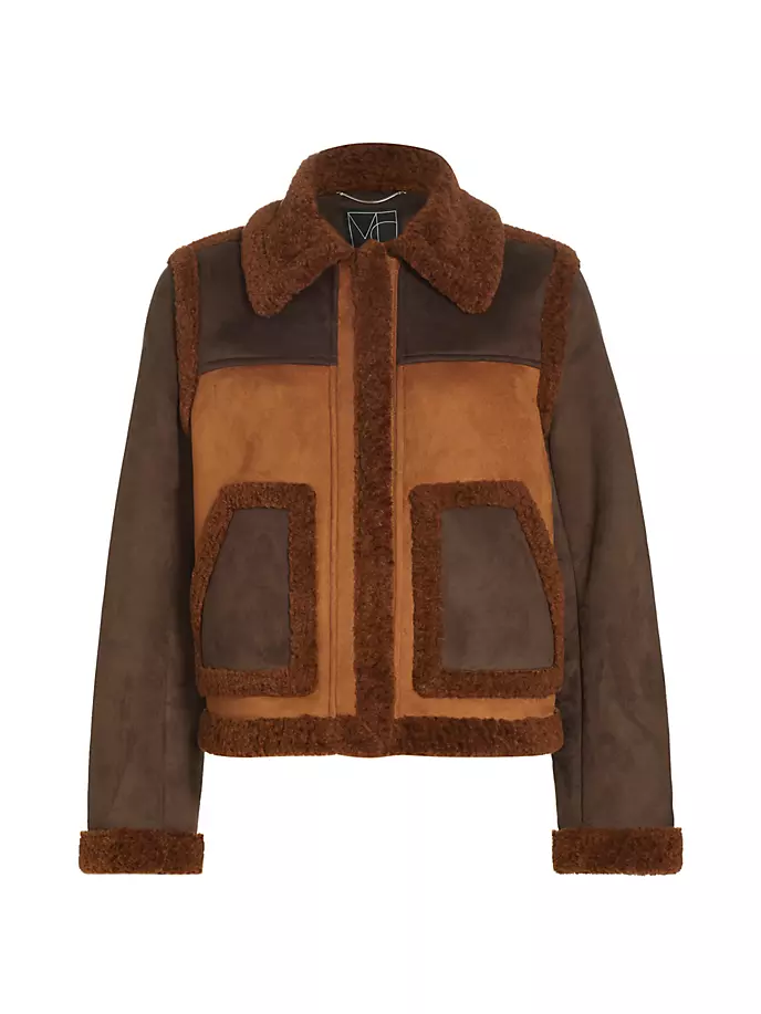 

Куртка из искусственной овчины Atlas Mercer Collective, цвет cognac dark brown