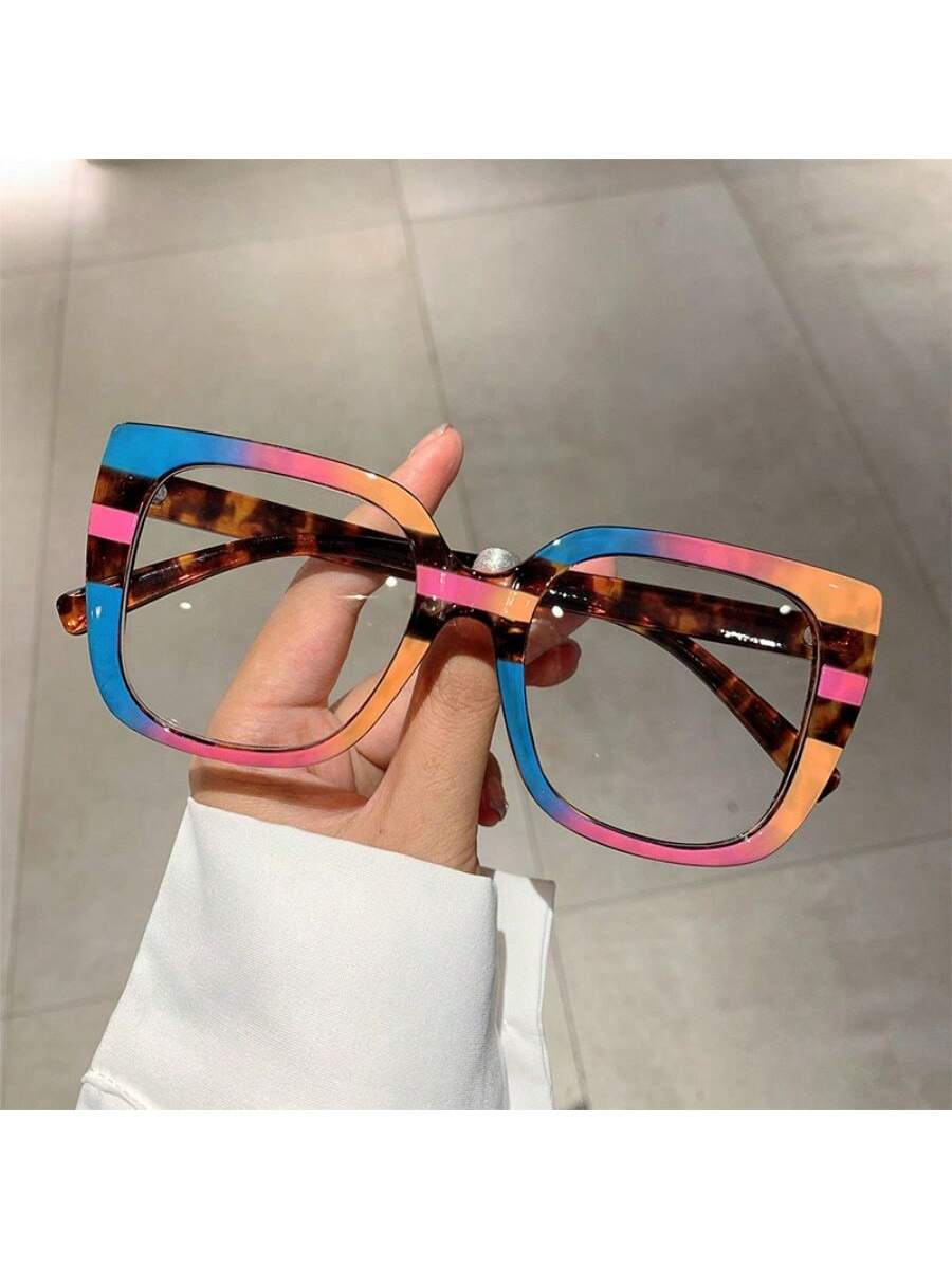 Новое поступление минималистичные модные женские очки в оправе с леопардовым принтом и защитой от синего света цена и фото