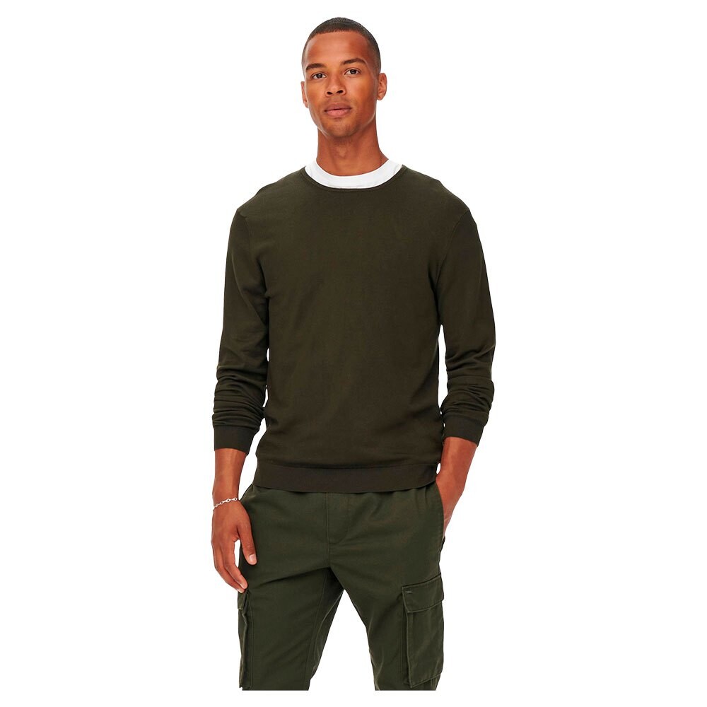 

Свитер Only & Sons Wyler Life Regular Fit 14 Crew Neck, зеленый