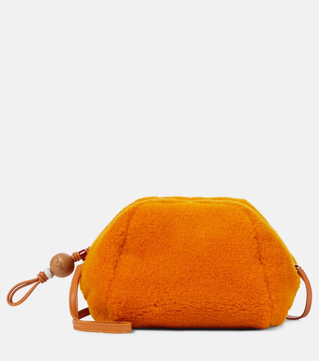 

Небольшой клатч Puffy из кашемира и шелка Loro Piana, оранжевый