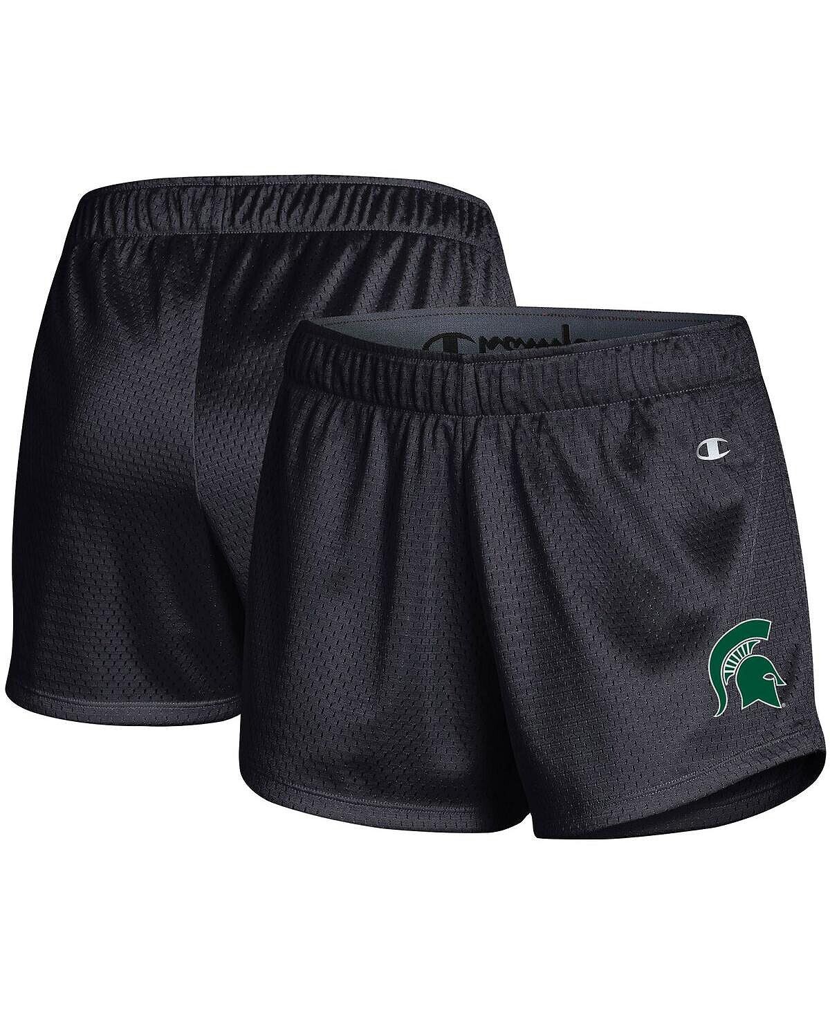 

Черные женские сетчатые шорты Michigan State Spartans Champion, черный