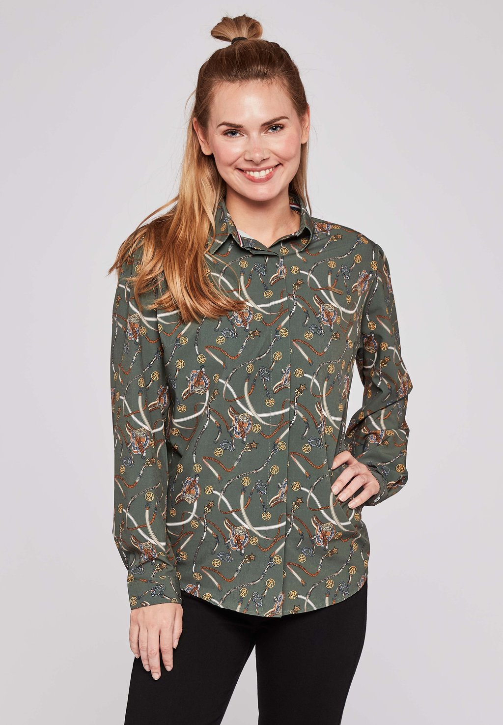 Рубашка U.S. Polo Assn. с принтом, зеленый beautiful cow 3d all over printed hoodie harajuku autumn streetwear unisex casual zip jacket