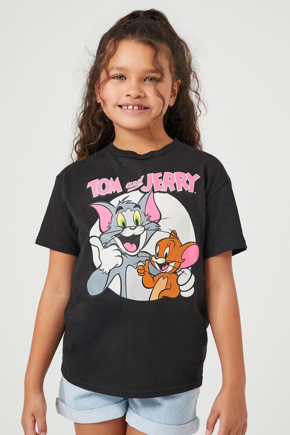 

Футболка Tom & Jerry для девочек Forever 21, черный