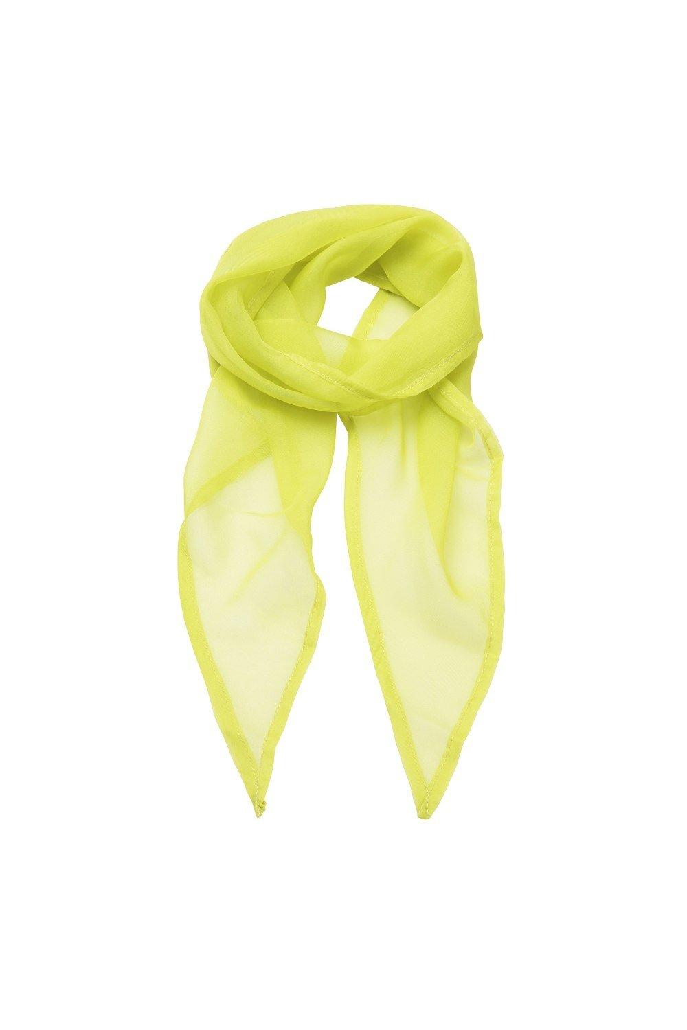 Деловой шифоновый деловой шарф Premier, зеленый шифоновый радужный цветной шарф женский шарф arn танцевальный шелковый шарф большой размер