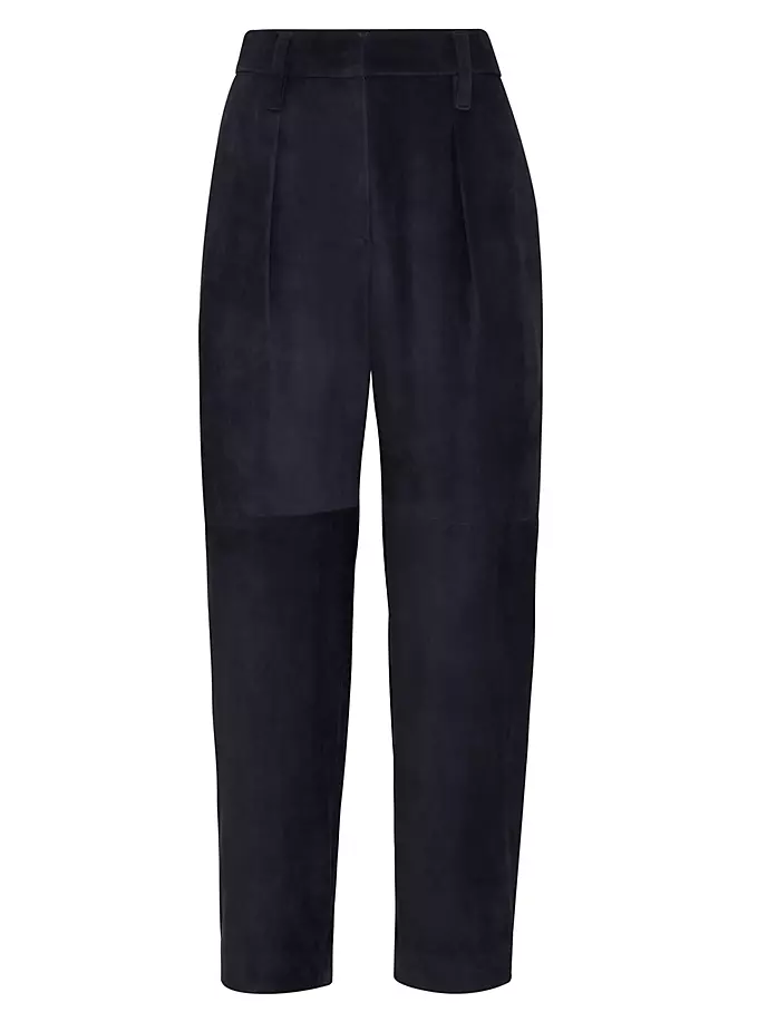 

Замшевые мешковатые брюки Sartorial Brunello Cucinelli, синий
