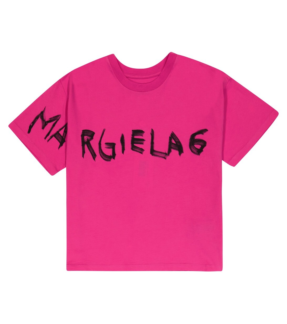 

Футболка из хлопкового джерси с логотипом MM6 Maison Margiela, розовый