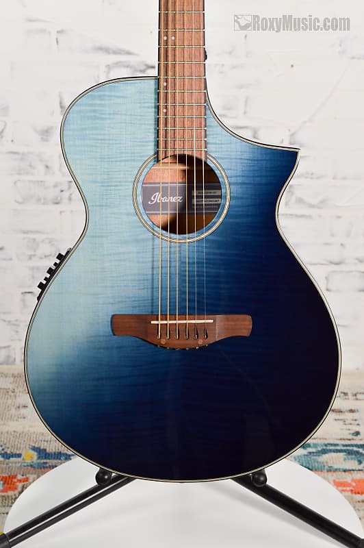 

Акустическая гитара Ibanez AEWC32FM Thin Body Acoustic Electric Guitar Indigo Sunset Fade