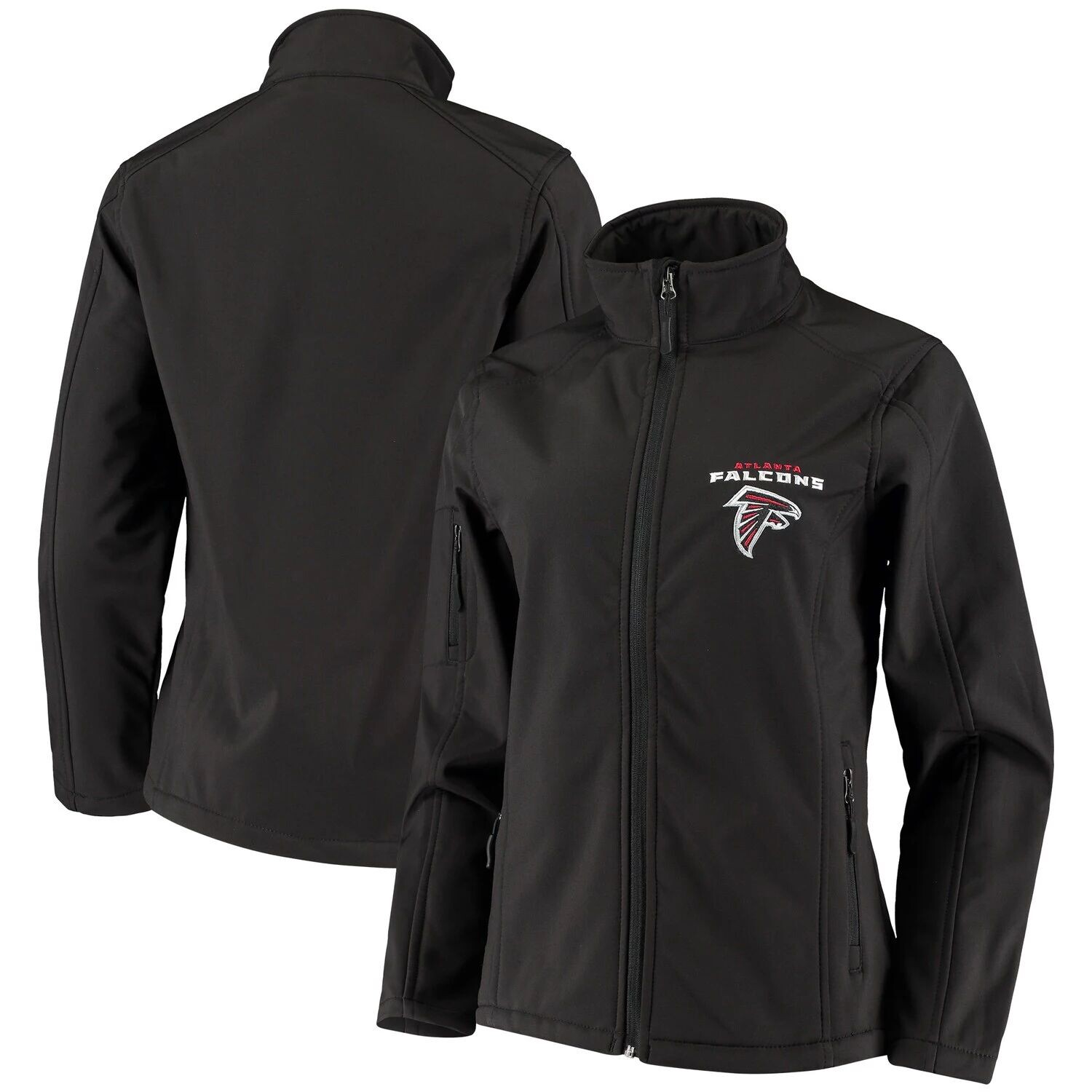 

Черная женская куртка из софтшелла с молнией во всю длину Atlanta Falcons Sonoma, Черный
