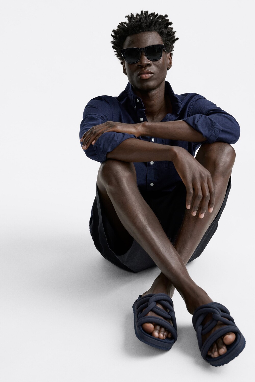 

Сандалии с узелом Zara, синий
