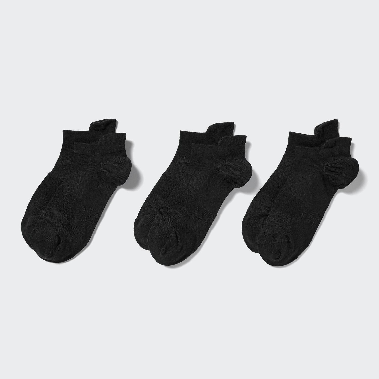 

Спортивные носки до щиколотки (три пары) Uniqlo, черный