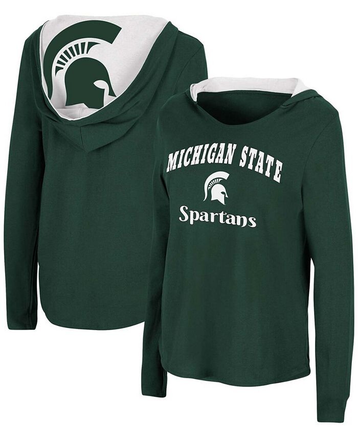 

Женская зеленая футболка с длинным рукавом и худи Michigan State Spartans Catalina Colosseum, зеленый
