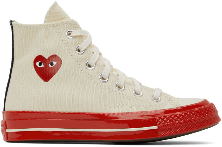 

Бело-красные высокие кеды Converse Edition Chuck 70 Comme Des Garcons