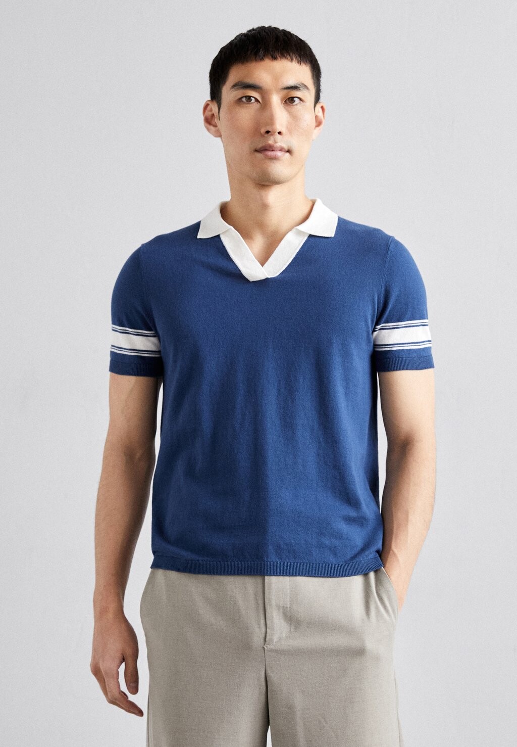 

Рубашка-поло Vneck Ron Dorff, цвет deep blue