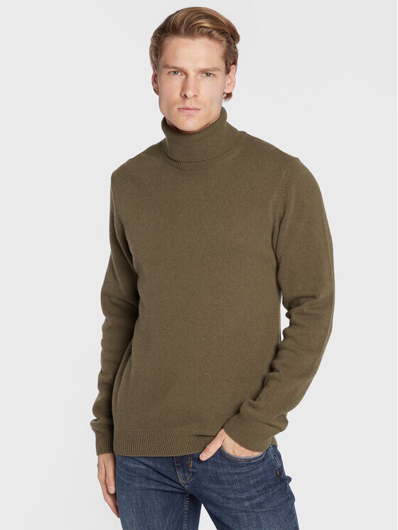 

Свитер с высоким воротником обычного кроя Casual Friday, хаки
