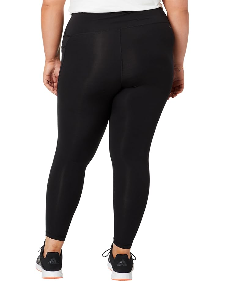 Брюки Adidas Plus Size Optime Stash Pocket High-Waisted 7/8 Tights, черный