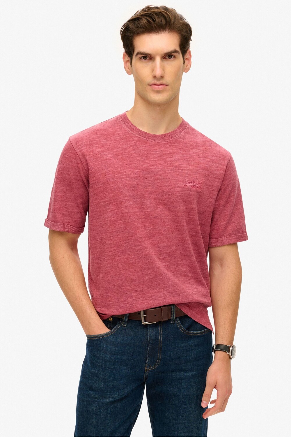 

Футболка Od slub marl 100% хлопок Superdry, красный