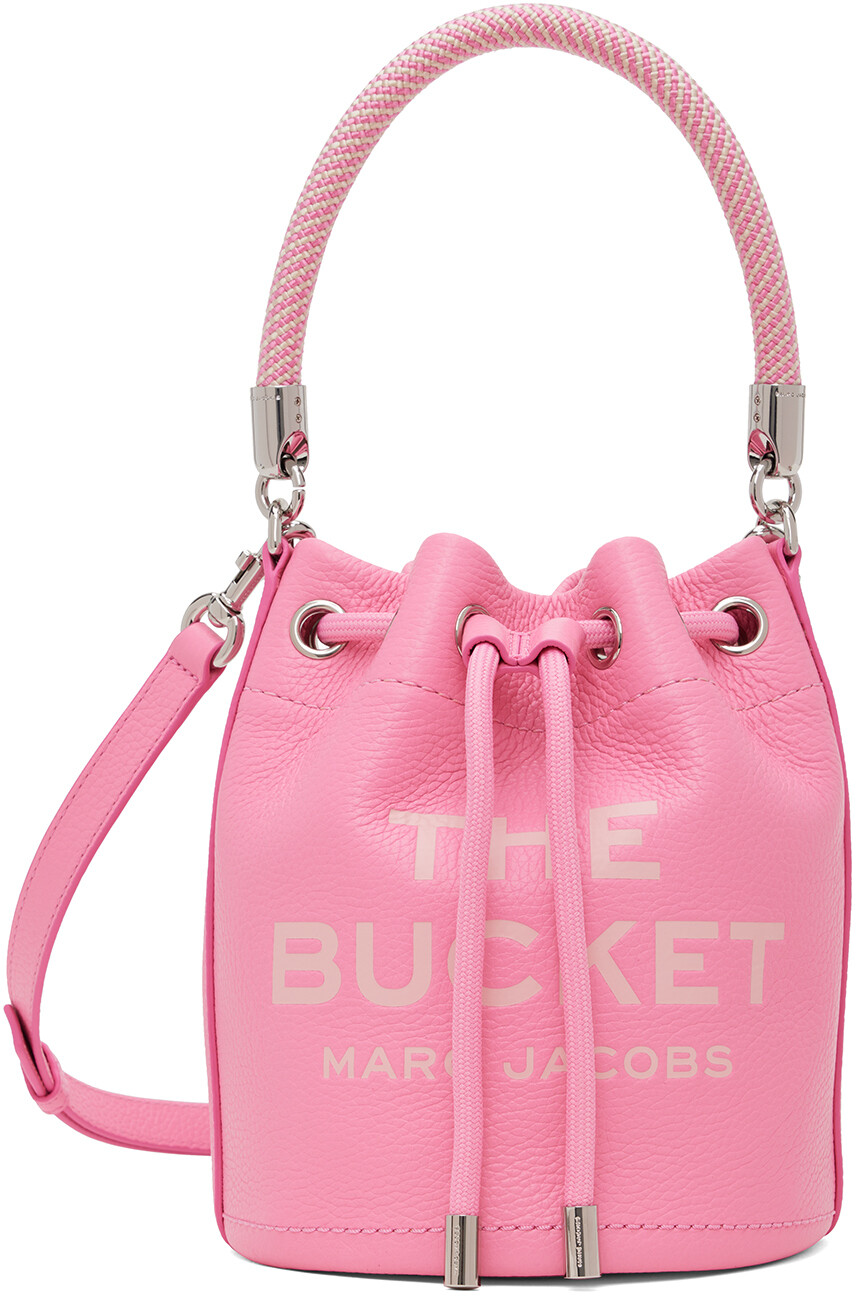 

Розовая сумка The Leather Bucket Marc Jacobs, цвет Petal pink