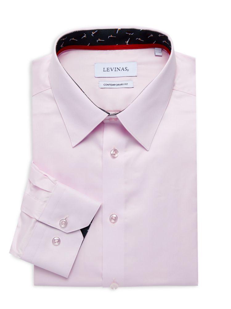 Контрастная спортивная рубашка современного кроя Levinas, розовый