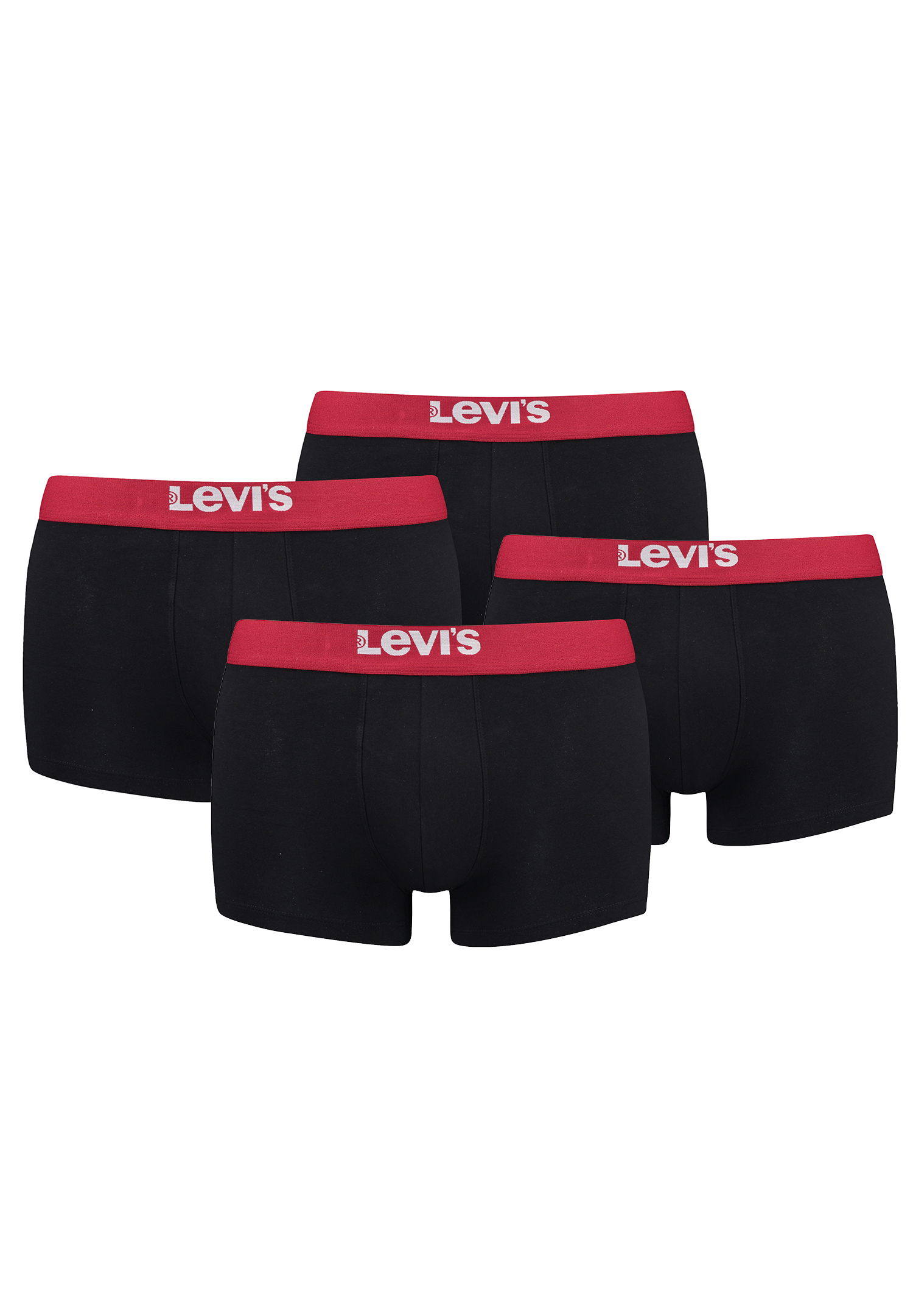 Боксеры Levi´s Boxershorts LEVIS MEN SOLID BASIC TRUNK ORGANIC CO 4 шт, цвет Black/Red levi s levi’s® red™ overall