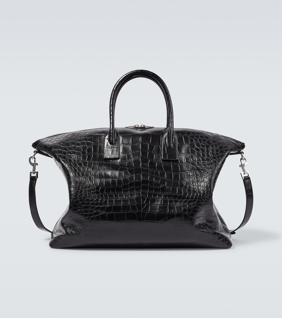 

Большая сумка из кожи с эффектом крокодиловой кожи Saint Laurent, черный