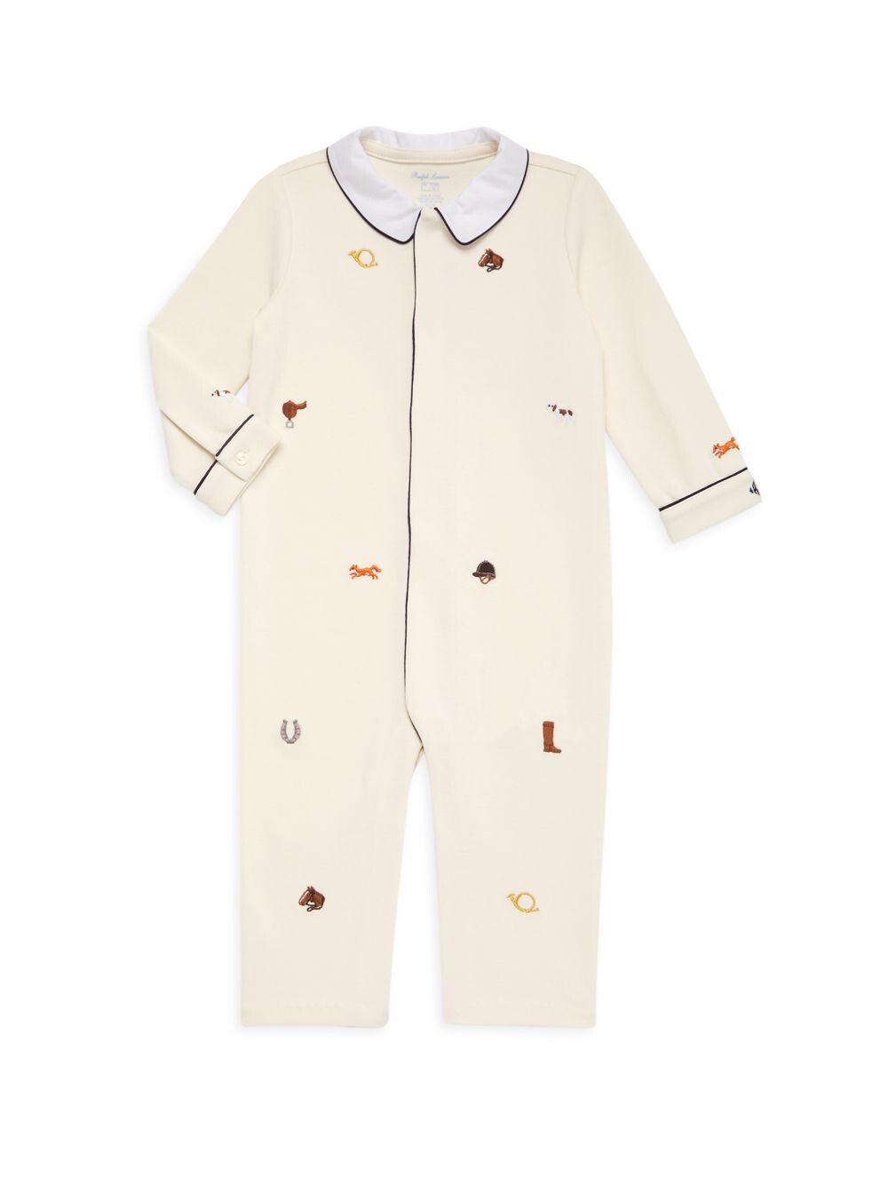 

Органический комбинезон Interlock для мальчика Polo Ralph Lauren, кремовый