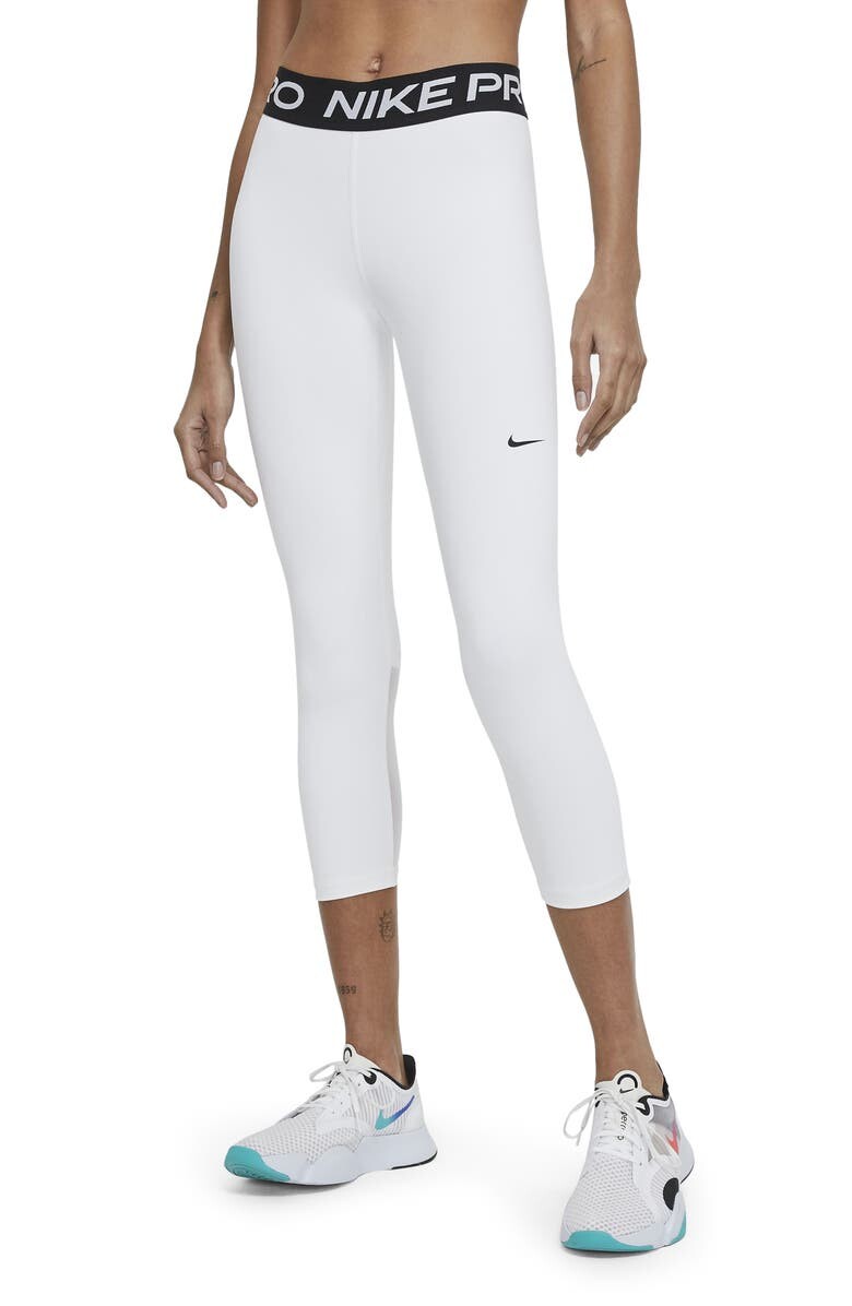 

Укороченные леггинсы Dri-FIT Pro 365 NIKE, белый/черный