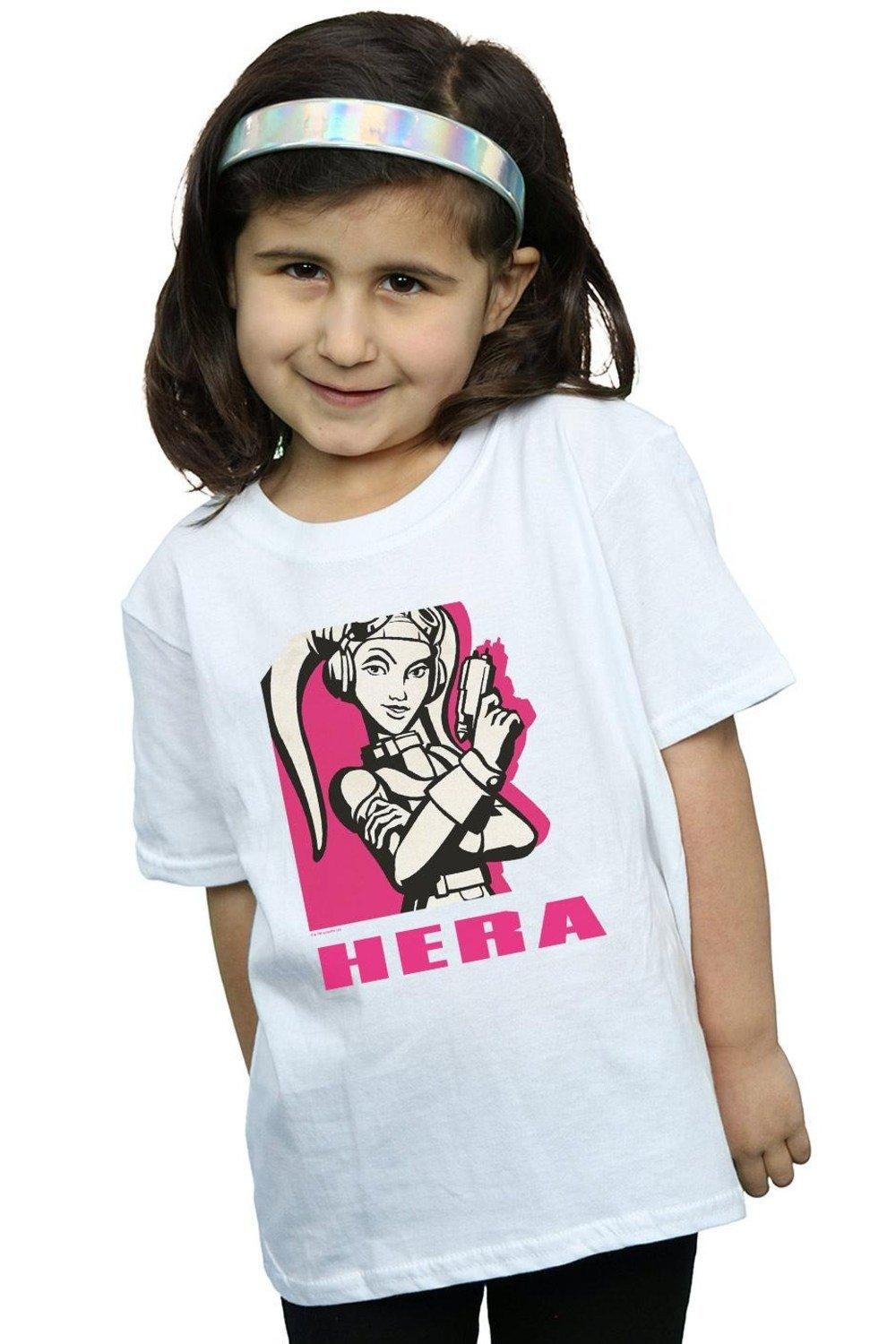 Хлопковая футболка Rebels Hera Star Wars, белый хлопковая футболка rebels hera star wars черный