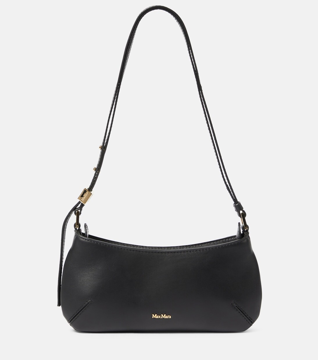 

Маленькая кожаная сумка через плечо daisybag Max Mara, черный