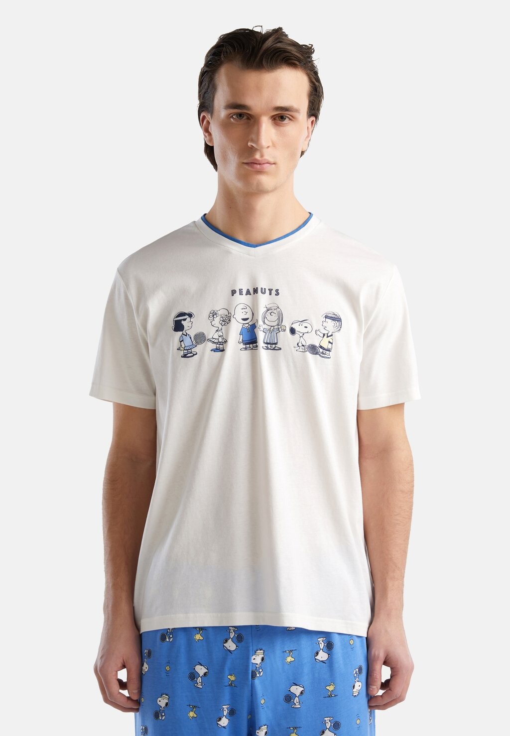 

Футболка с принтом PEANUTS United Colors of Benetton, крем