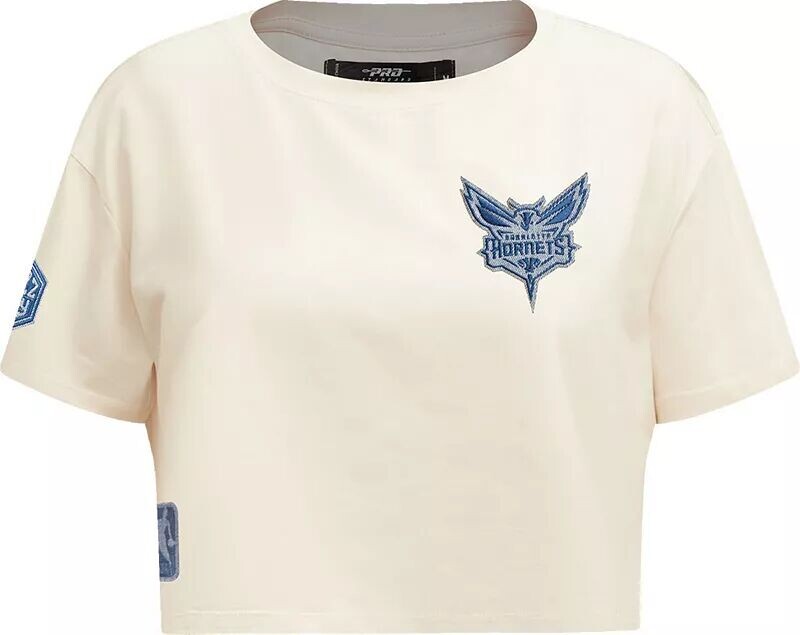 

Женская укороченная футболка свободного кроя Pro Standard Charlotte Hornets Varsity Blues