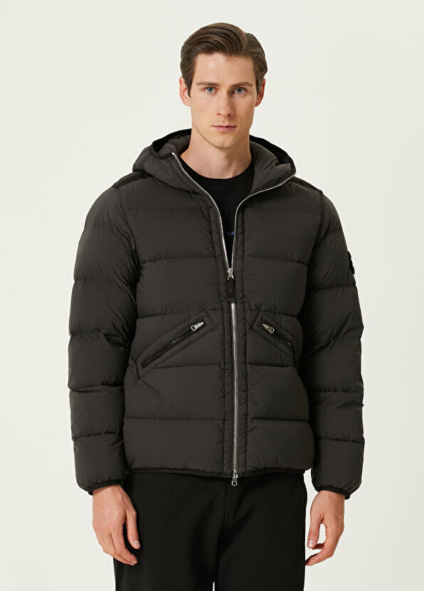 

Пуховое пальто Stone Island, антрацит