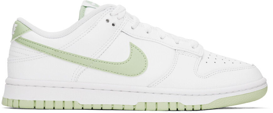 

Бело-зеленые кроссовки Nike Dunk Low в стиле ретро, Зеленый