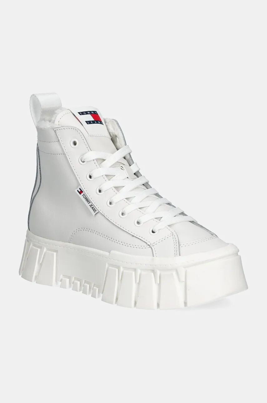 

Кожаные кроссовки Tommy Jeans TJW VULC FLATFORM MC WL, белый