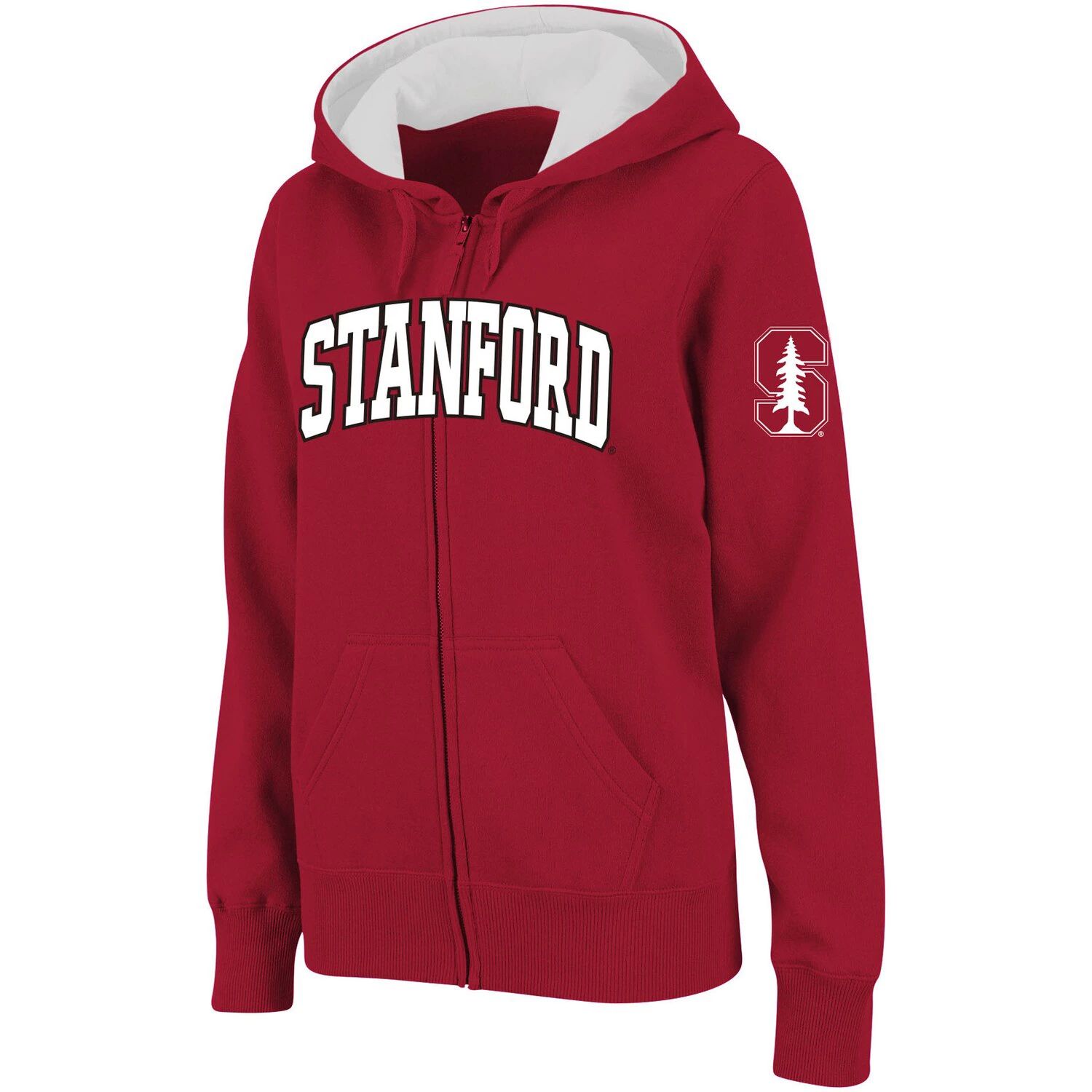 

Женская толстовка на молнии во всю длину с арочным именем Stadium Athletic Cardinal Stanford Cardinal Colosseum