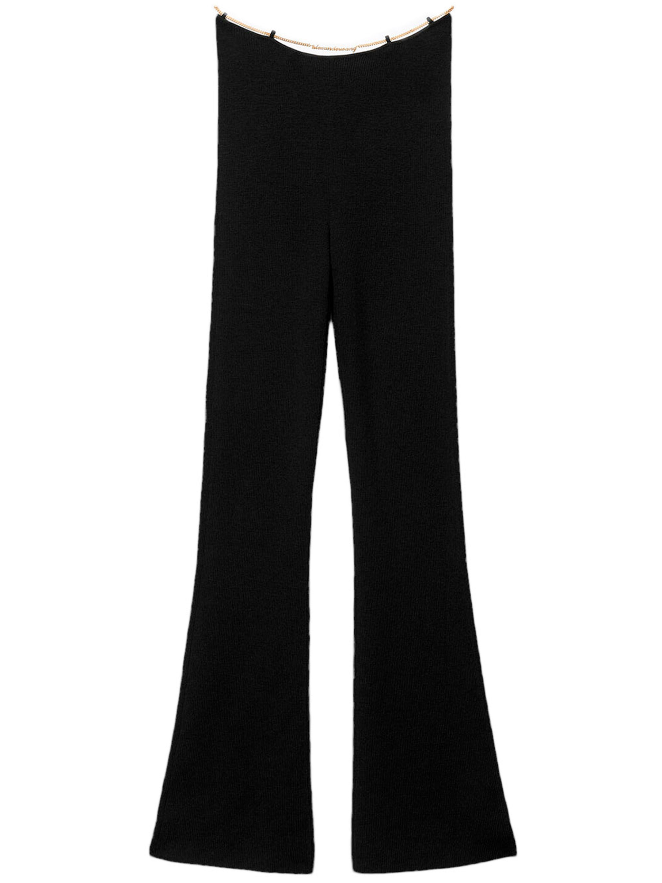 Брюки Alexander Wang Merino wool bootcut, черный брюки alexander wang tailored with elasticated waist черный