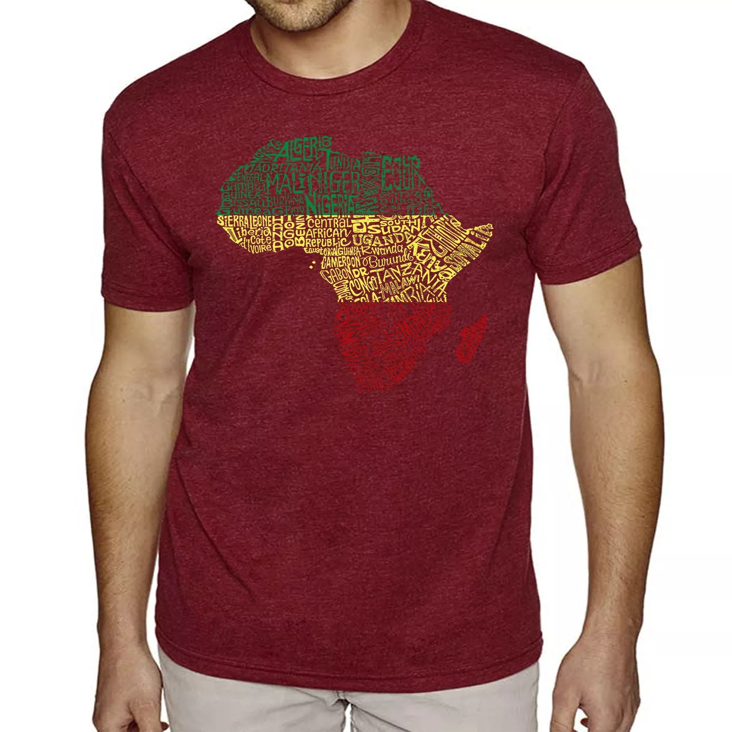 Страны Африки — мужская футболка премиум-класса Word Art Blend LA Pop Art страны африки женская рубашка летучая мышь word art la pop art темно синий