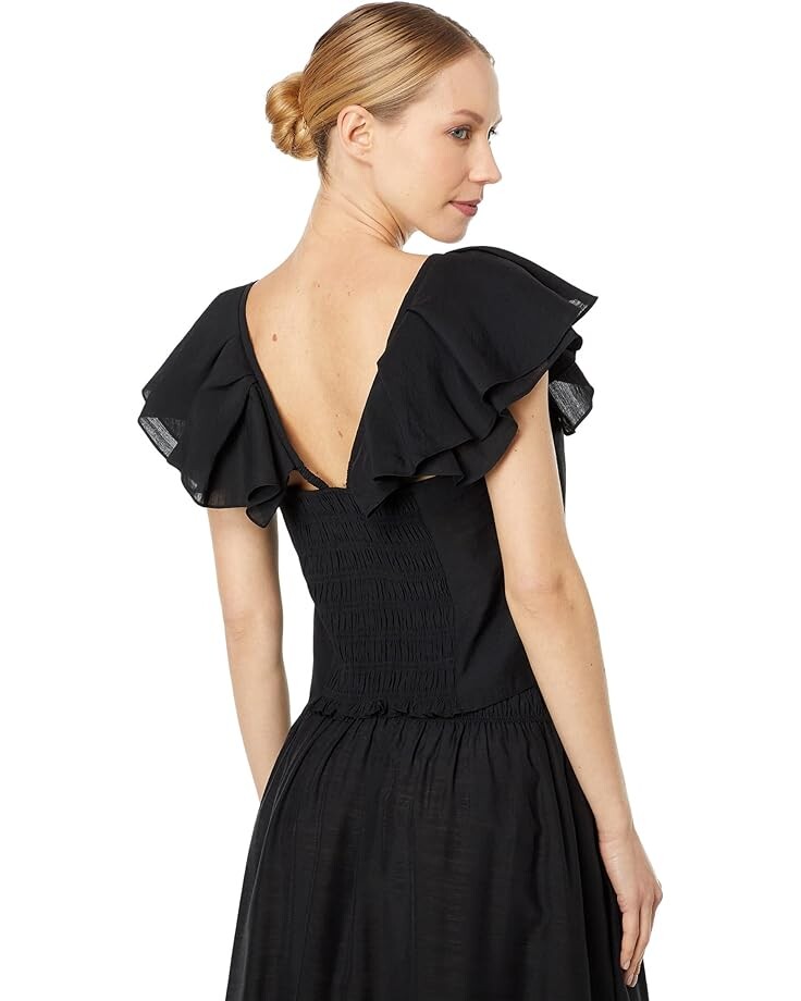 

Блуза Vince Flutter Strap Cami Blouse, черный