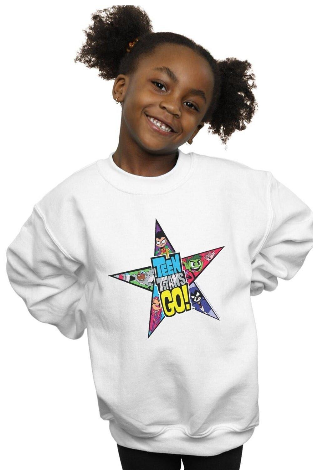 

Толстовка с логотипом Teen Titans Go Star DC Comics, белый