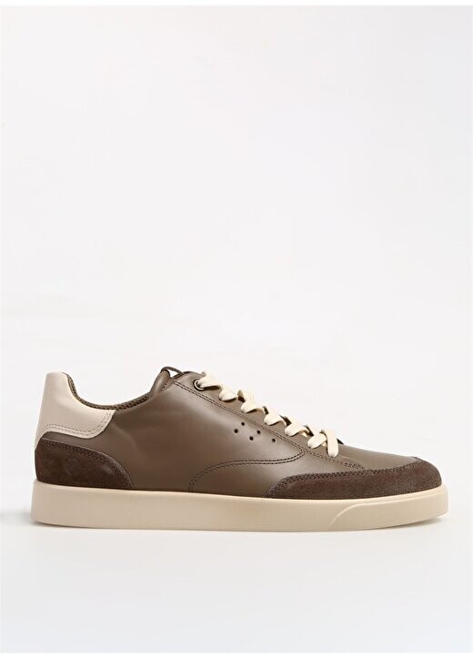 

Серые мужские кожаные кроссовки Street Lite M Dark Clay Taupe Lime Ecco, серый