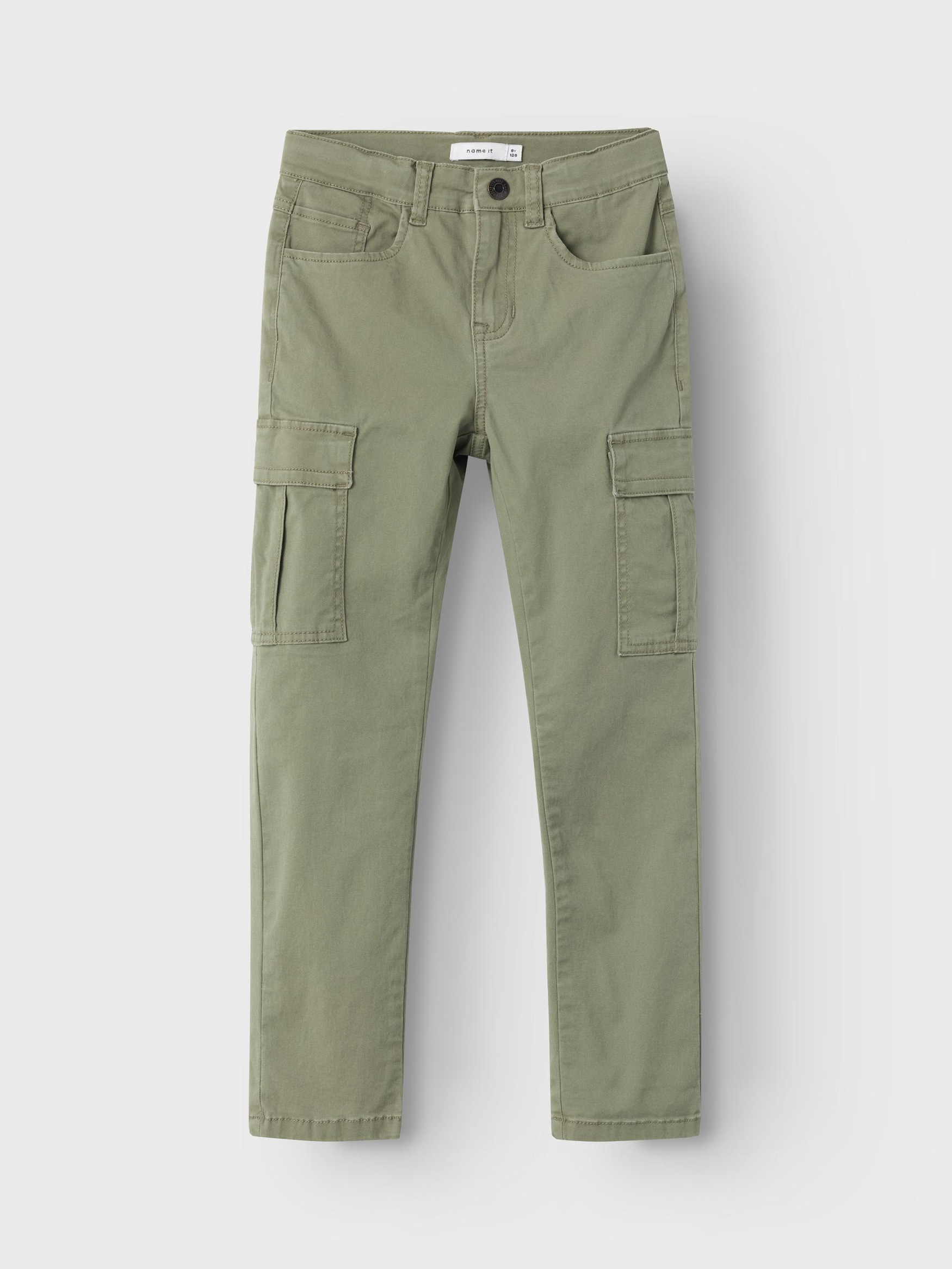 цена Тканевые брюки name it Cargo Stoff Stretch Chino Denim Pants NKFROSE, зеленый